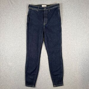 Everlane Womens Size 31 The Way High Skinny Denim Jeans Blue Dark Wash Stretch